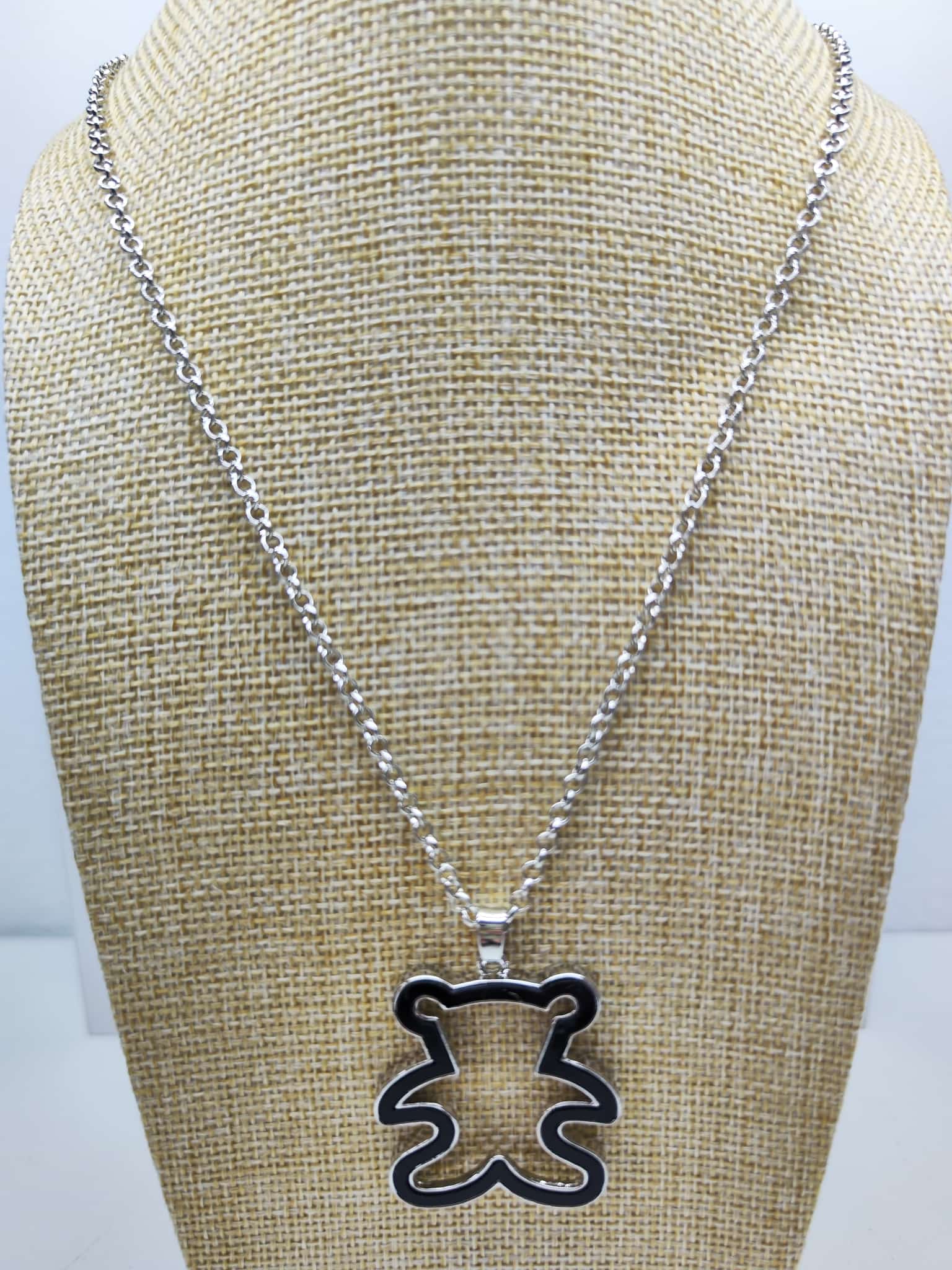 Collar con colgante - Oso dorado/negro