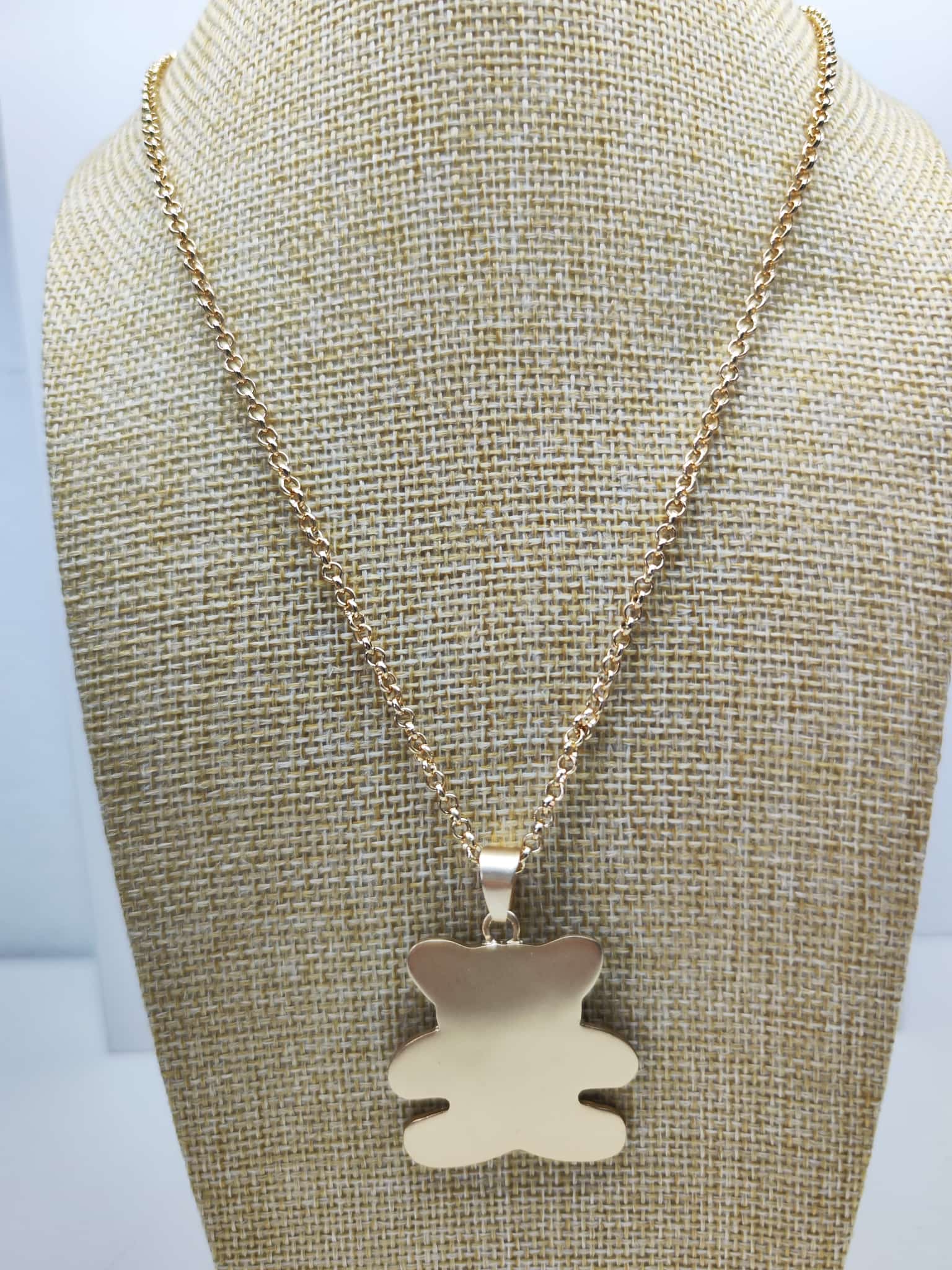 Collar con colgante - Oso grande dorado