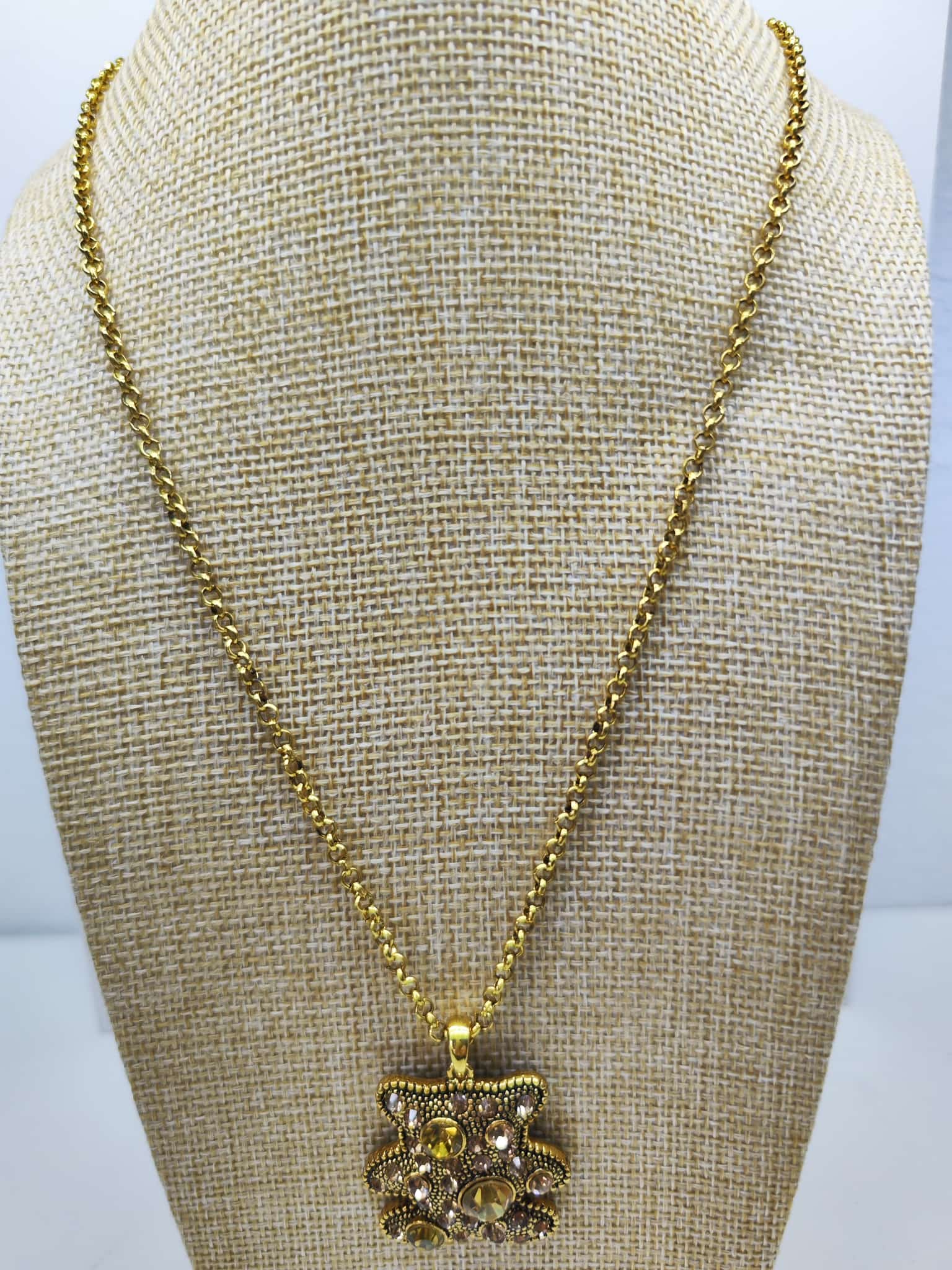 Collar con colgante - Oso pequeño dorado