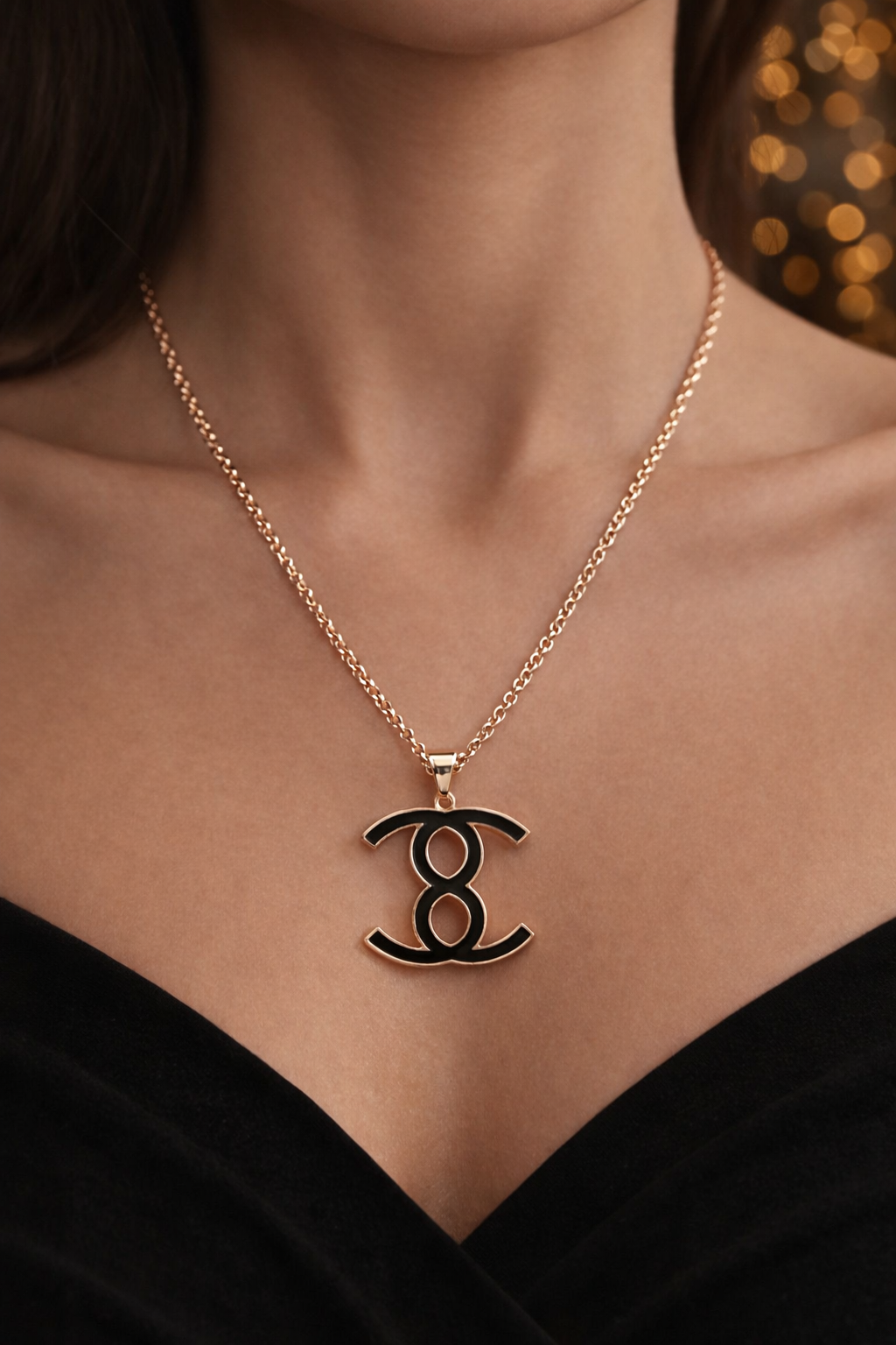 Collar con colgante - Dorado oscuro